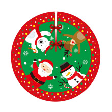 Jupe de sapin de Noël en velours, ronde de 122 cm (48 pouces).