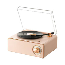 Relógio despertador com alto-falante Bluetooth de vinil vintage