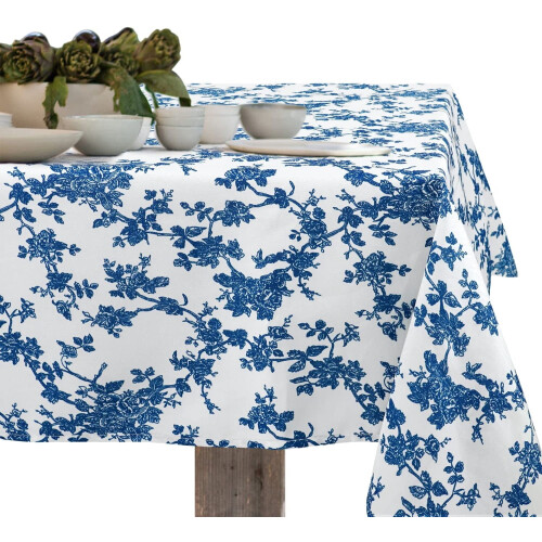 SOVCFOE Blommig polyesterduk 150 x 300 cm