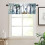 Sea Turtle Valance, Blue Teal Nautical Print Polyester 3