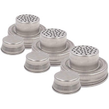 Couvercles saupoudreurs en acier inoxydable pour bocaux Mason (paquet de 3)