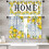 Lemon Fruit Valance Curtains Rustic Watercolor Yellow Fruit 2