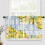 Lemon Fruit Valance Curtains Rustic Watercolor Yellow Fruit 3