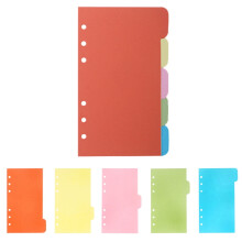 Set di 5 divisori per quaderno in cartone formato A5.