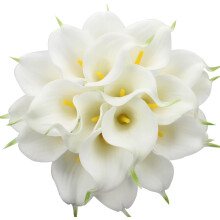 20 stuks witte kunstmatige callaleliebloemen