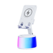 Supporto per altoparlante con ricarica wireless e connessione automatica NFC