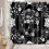 Cortina de chuveiro floral boho em preto e branco, 183 x 183 cm (72 x 72 polegadas) 1