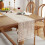 Τραπεζομάντηλο από δαντέλα σε χρώμα boho, 10x72 εκ., βαμβάκι, λινό 1