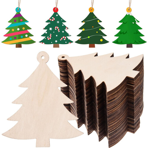 50 dischetti di legno grezzo con fori