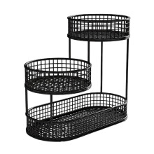 Cesta de fruta de hierro de 12,6 x 12,6 x 12,6 pulgadas.