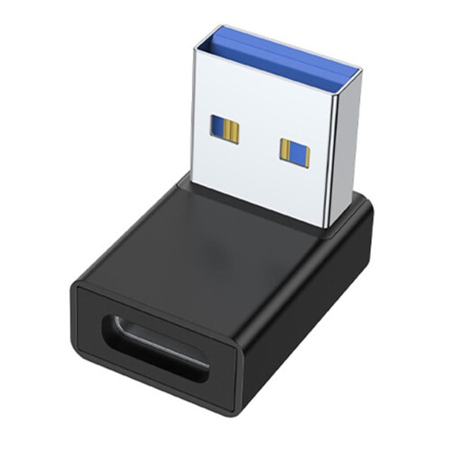 Adapter 90 USB-A męski na USB-C żeński