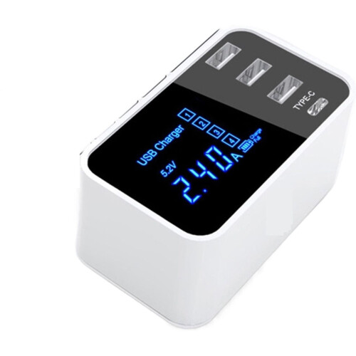 Universelle 8-Port-USB-Ladestation mit LCD-Display