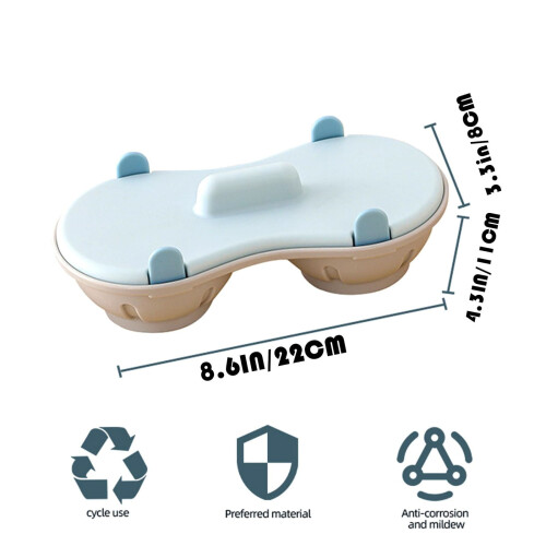 Microwave Egg Poacher Silicone 2-Cavity Breakfast Cooker 2