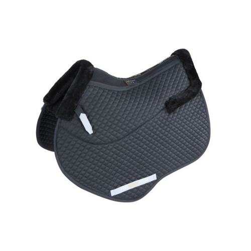 (15in - 16.5in, Black) ARMA Half Lined Horse Jumping Saddlepad