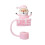 Pink Christmas Silicone Straw Cap for Stanley 6