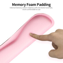 Set di poggiapolsi in memory foam per tastiera e mouse, colore rosa