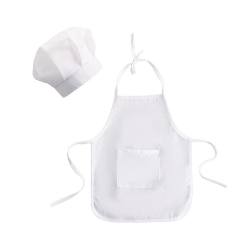 Set da chef per bambini con grembiule, cappello e gonna.