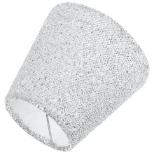 Abat-jour cylindrique OUNONA argenté à paillettes 14 x 14 x 13 cm
