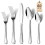 60-Piece Stainless Steel Flatware Set for 12 with Pearl 1