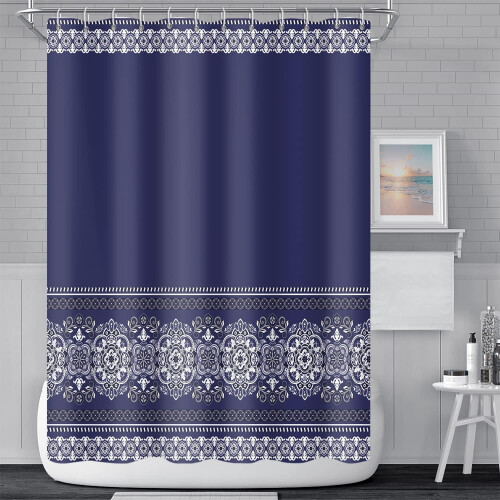 Boho Paisley bruseforhæng polyester 90x183cm med kroge