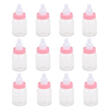 Bottiglie di plastica rosa per caramelle, ideali per baby shower - 24 pezzi
