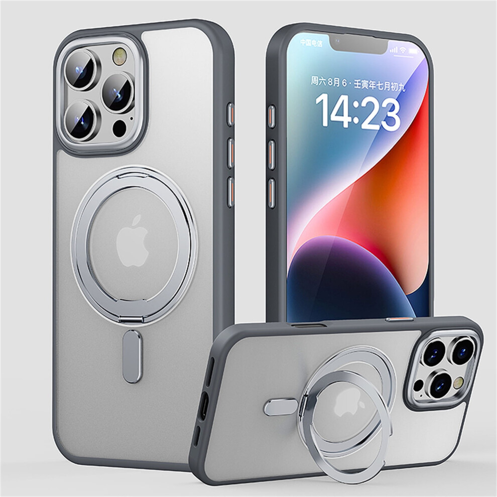 Iphone 16 Pro Kickstand Case With 360 Rotating Ring Gray 959110199763
