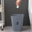 Plastic prullenbak 30x23,5x23,5 cm grijs 1