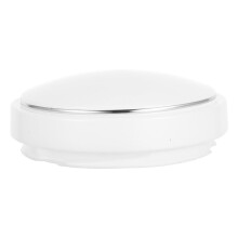 Runder silberfarbener Kunststoff-Deckenlampenschirm, 20,5 cm