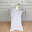 Silberfarbene Cocktailtischdecke aus Spandex 1