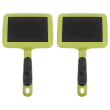 2-delige set wollen viltborstels – plastic handkaarders