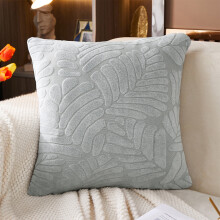 Capa de almofada decorativa de veludo 40x40cm cinza