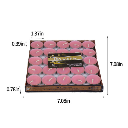 Scented Floating Tea Lights Paraffin 50 Pcs 2