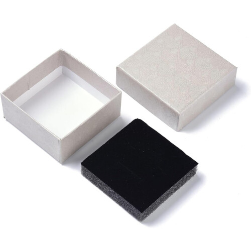 White Square Paper Jewelry Gift Box – 1 pc 1