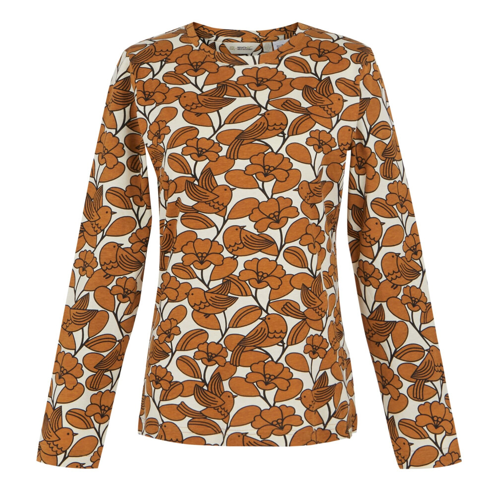 Regatta Womens/Ladies Orla Kiely Birdy Long-Sleeved Winter T-Shirt Brown