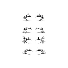 Eelhoe Halloween Eyeliner Stickers Horror Fashion Party Makeup Tool Bat And Spider Decorative Eyeliner And Eyeshadow Stickers