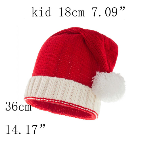 Babymütze, warme Strickmütze mit Bommel, 1er-Pack 2