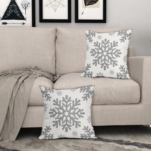 Grå julörngott i linne, 30x40 cm, 2-pack 2