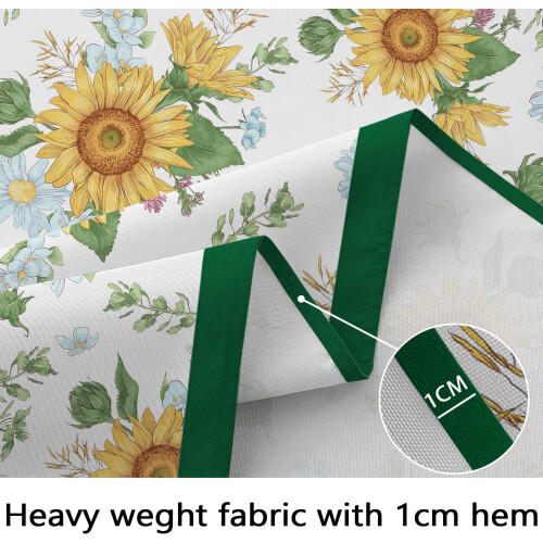 Sunflower Oval Tablecloth 54x72 in Polyester 1