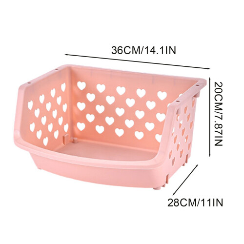 Stackable Plastic Storage Bins – 33x30x18cm, Open-Front 1