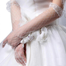 Women Long Lace Gloves Elegant Summer Princess Formal Dressy Wedding Mittens