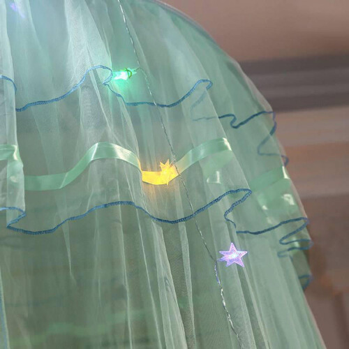 Runder Betthimmel aus Polyester-Netzgewebe, 70 x 260 cm 1