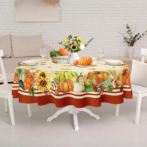 Οβάλ τραπεζομάντιλο κολοκύθας 152x259cm – Πολυεστέρας, 2