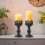 Pillar Candle Holders Set of 2 Decorative Stands 3