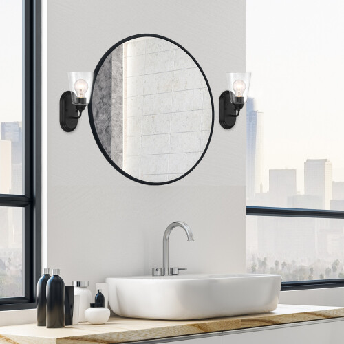 Zane 1-Light Matte Black Wall Sconce 2