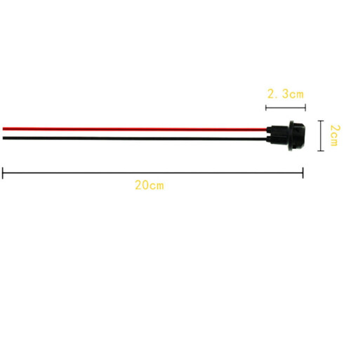 T10 Wedge-pærefatning, sort 1