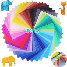 100 píosa Cearnóg Páipéir Origami 15cm – 50 Dath