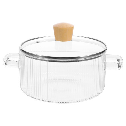 Klarglasgryta med lock, 1350 ml