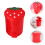 Poubelle minimaliste rouge PP2pcs 1