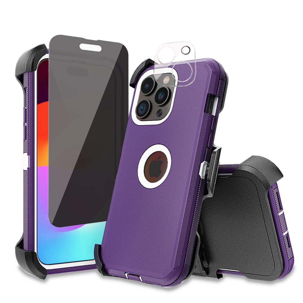 Iphone 15 Case With Privacy Screen And Lens Protector 9170372497898