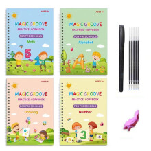 Herbruikbaar kalligrafie oefenboek voor jonge kinderen.